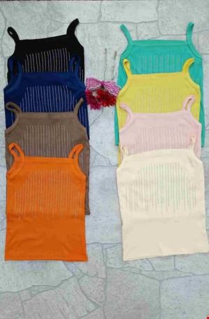تاپ زنانه کبریتی نگین دار