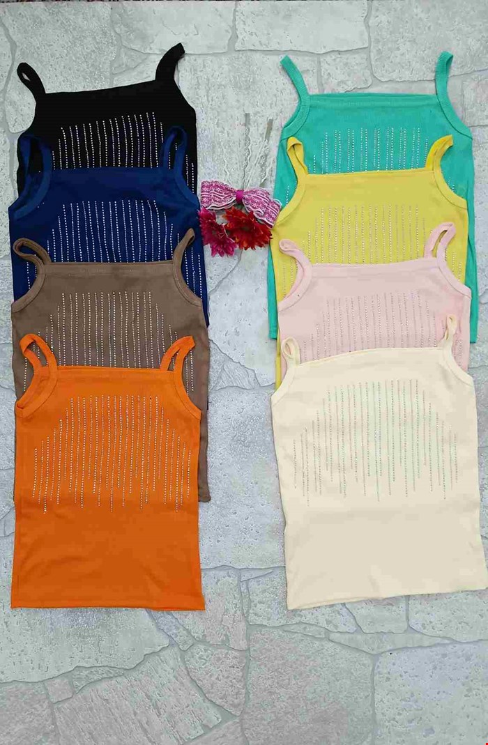 تاپ زنانه کبریتی نگین دار
